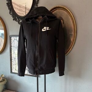 Nike Women's Black Zip-Up Hoodie